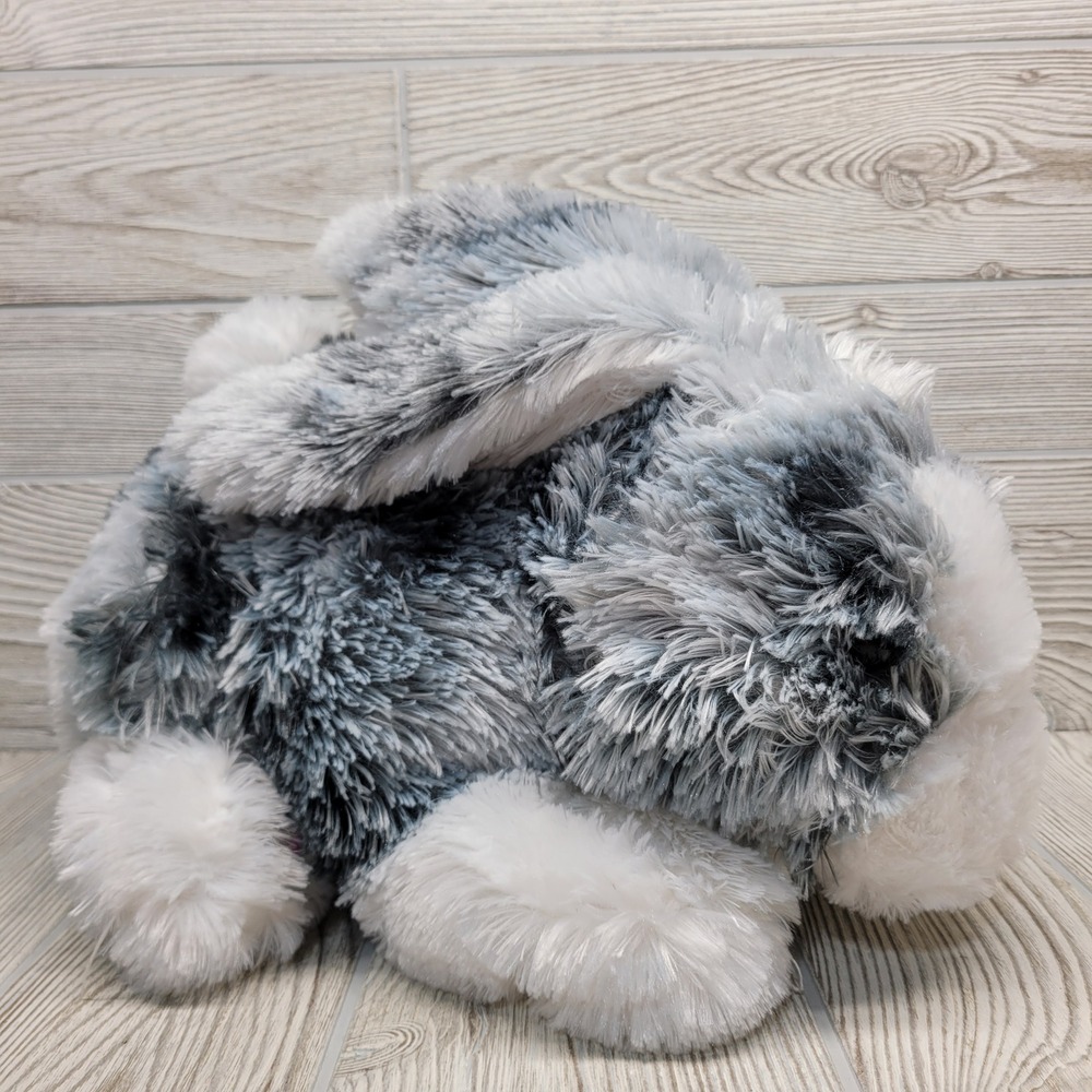 DanDee Plush Bunny Rabbit Gray White Shaggy Soft Stuffed Animal 2018 Easter